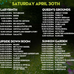 Saturday Nocturnal Set Times 2011